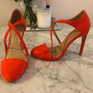 Orange Suede Like - Zara Basic Stilettos - Size 38